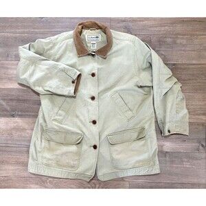 Vintage LL Bean Jacket Womens 2X Chore Barn Coat Corduroy Collar Fall Casual